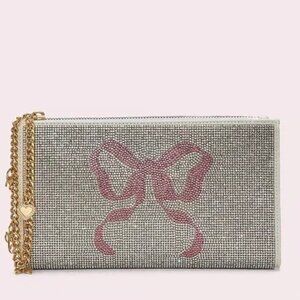 NEW NWT VICTORIA'S SECRET PINK X LOVESHACKFANCY WRISTLET POUCH